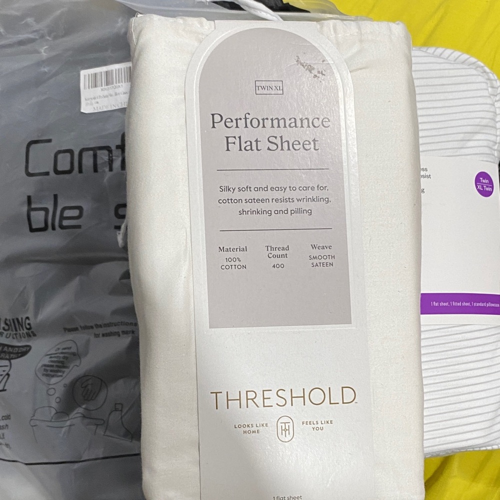 Threshold Performance Flat Sheet - Cream